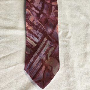 Philippe Longet Paris Silk Tie - Purple/Grey/Mauve